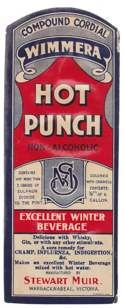 Stewart Muir Warracknabeal Wimmera Hot Punch Label