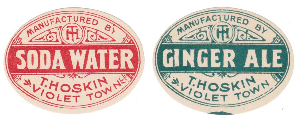 Hoskin Violet Town Soft Drink Labels