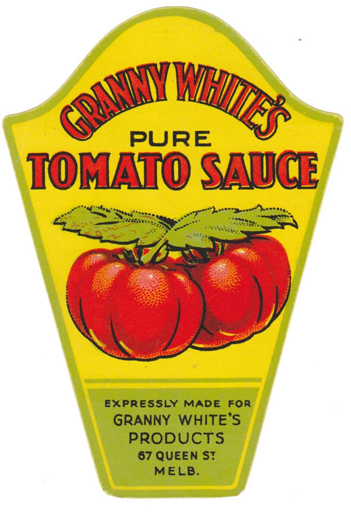 Granny White's Tomato Sauce Label