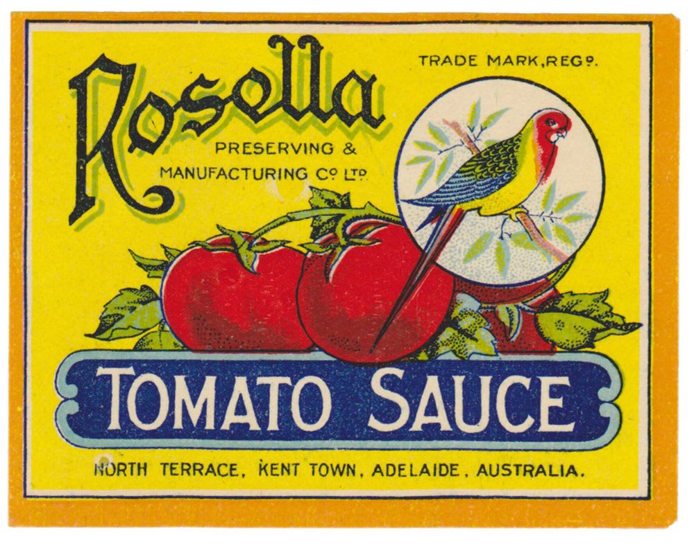 Rosella Tomato Sauce Adelaide Label