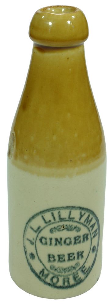 Lillyman Ginger Beer Moree Stoneware Old Bottle