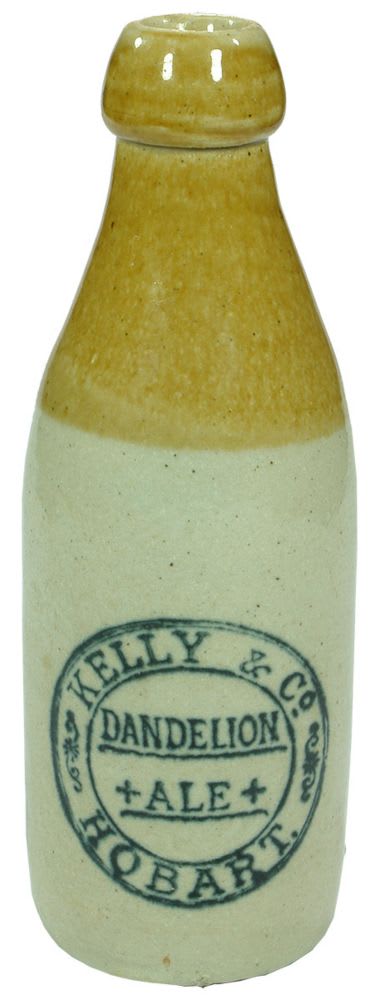 Kelly Dandelion Ale Hobart Stoneware Ginger Beer Bottle