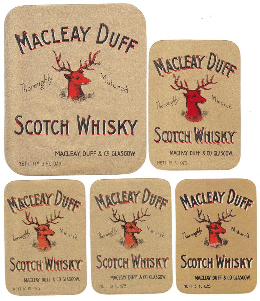 Macleay Duff Scotch Whisky Vintage Labels