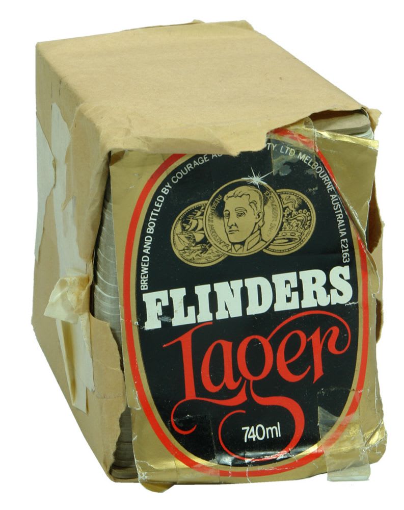 Original Stack Flinders Lager Courage Brewery Labels