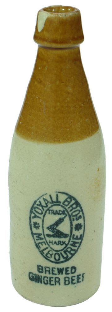 Yoxall Bros Melbourne Stoneware Brewed Ginger Beer Bottle