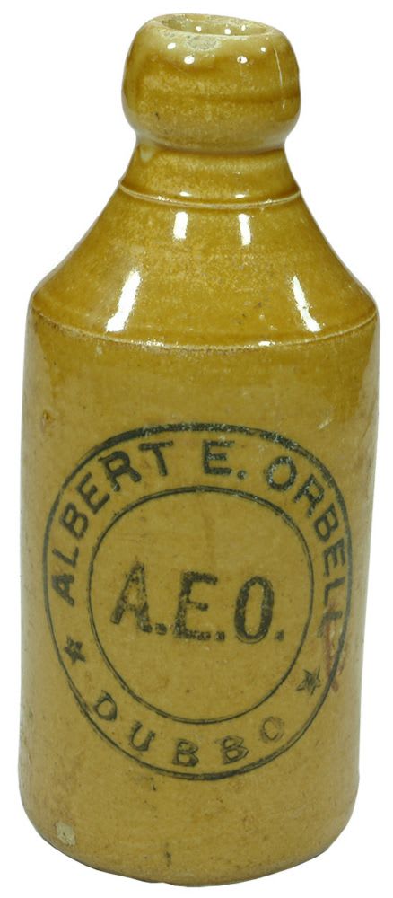 Albert Orbell Dubbo Stoneware Ginger Beer Bottle