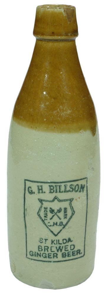 Billson St Kilda Brewed Ginger Beer Stoneware Bottle