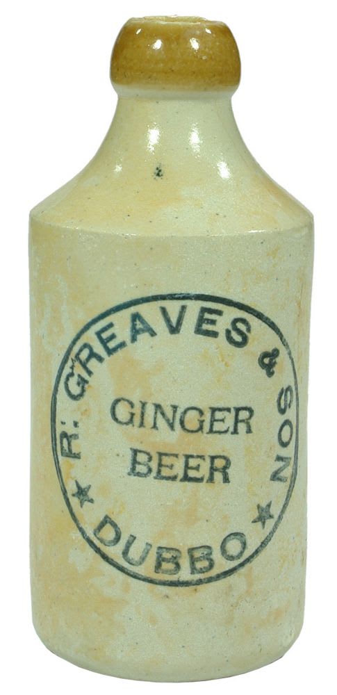 Greaves Ginger Beer Dubbo Stoneware Ginger Beer Bottle