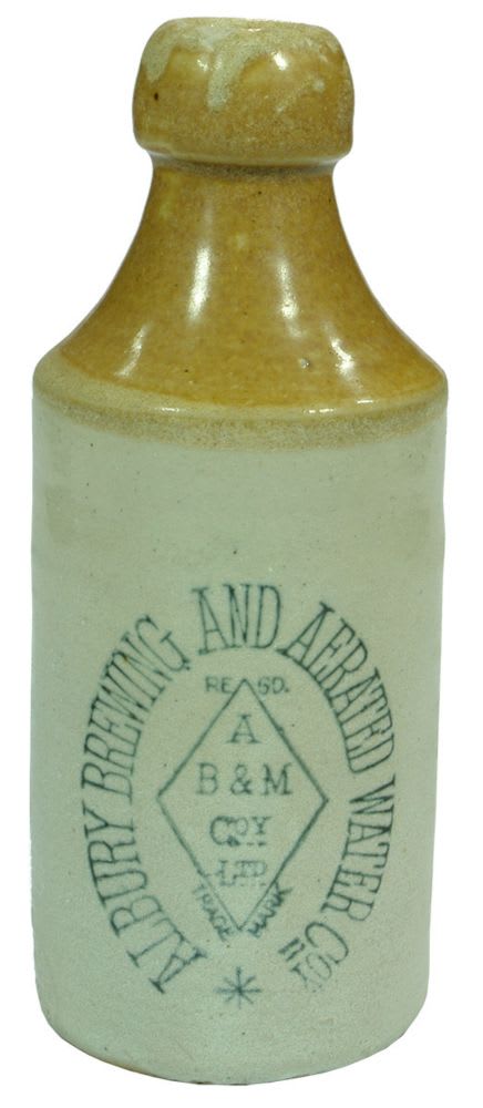 Albury Aerated Water Stoneware Ginger Beer Bottle