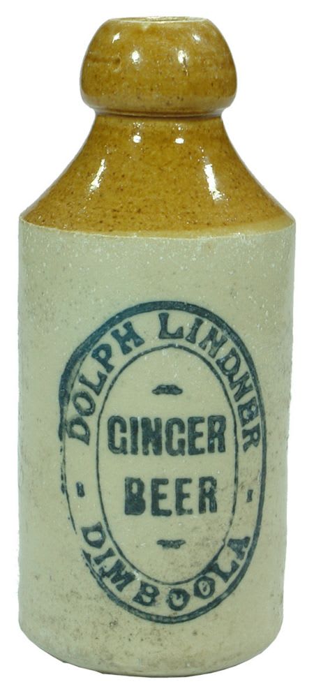 Dolph Lindner Ginger Beer Dimboola Stoneware Bottle