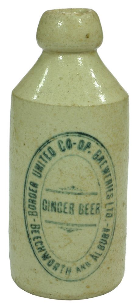 Border United Breweries Beechworth Albury Ginger Beer Bottle