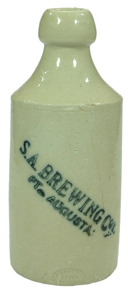 SA Brewing Port Augusta Stoneware Ginger Beer Bottle