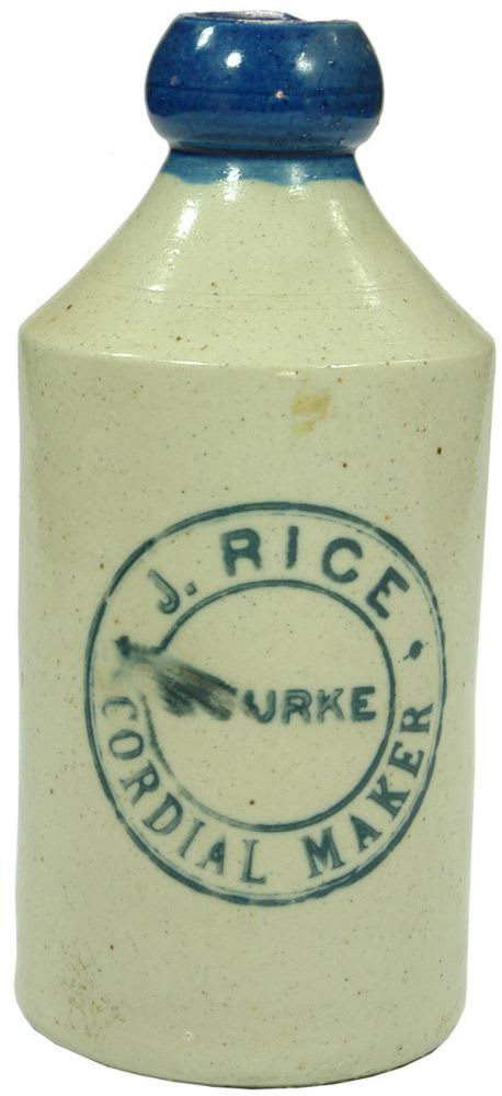 Rice Cordial Maker Bourke Stoneware Ginger Beer Bottle