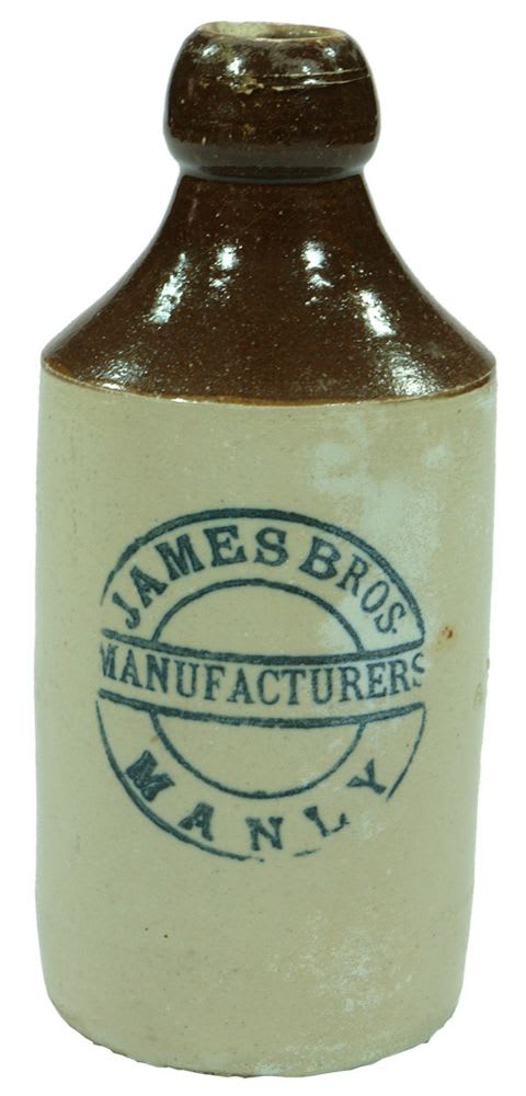 James Bros Manufacturers Manly Stoneware GInger Beer