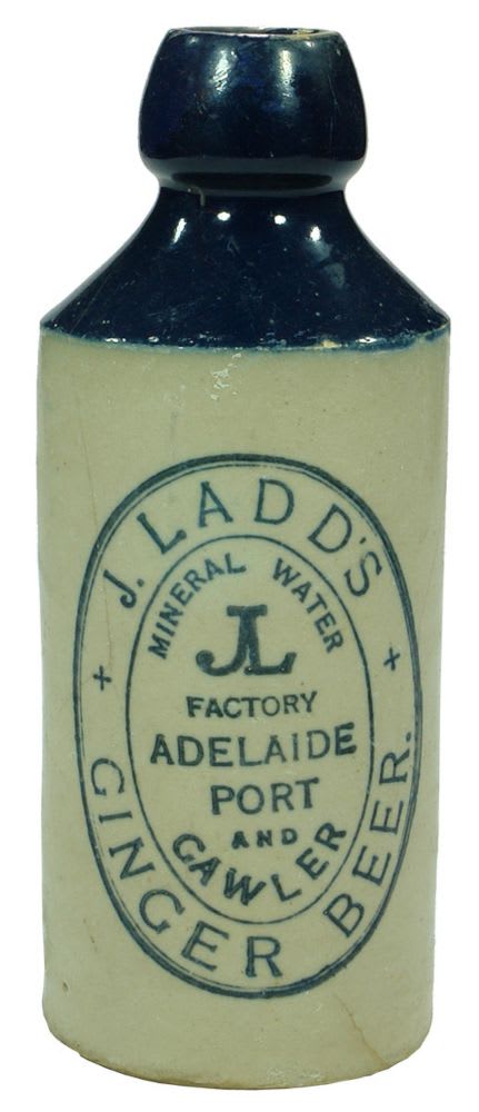 Ladd Adelaide Port Gawler Ginger Beer Bottle