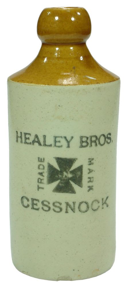 Healey Bros Cessnock Cross Stoneware Bottle