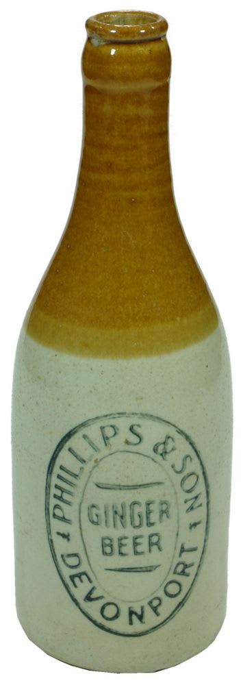 Phillips Devonport Stoneware Ginger Beer Bottle