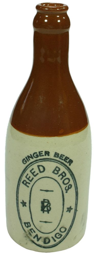 Reed Bros Bendigo Ginger Beer Stoneware Bottle