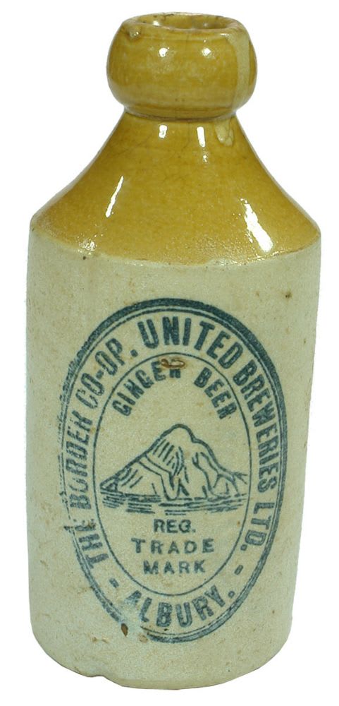 Border United Breweries Albury Mountain Ginger Beer Bottle