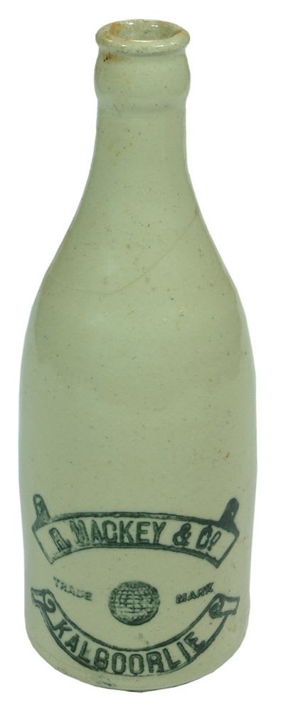 Mackey Kalgoorlie Globe Stoneware Ginger Beer Bottle