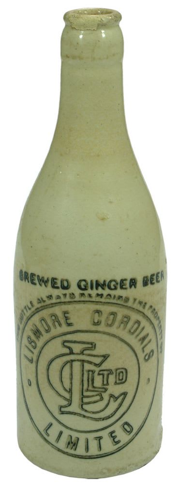 Lismore Cordials Stoneware Ginger Beer Bottle