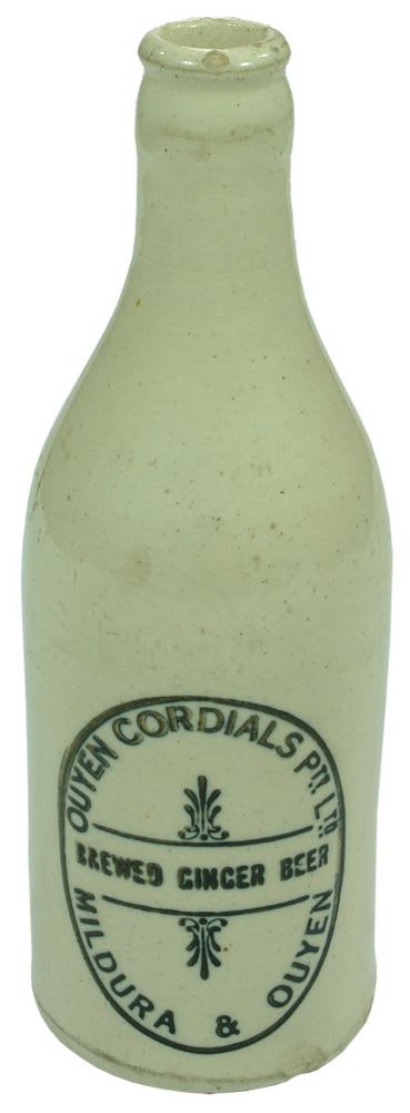 Ouyen Cordials Mildura Brewed GInger Beer Bottle