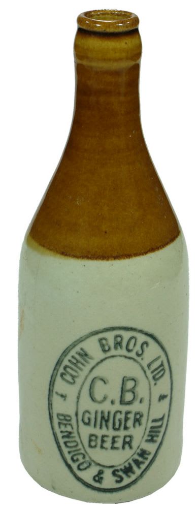 Cohn Bros Bendigo Swan Hill Stoneware Bottle