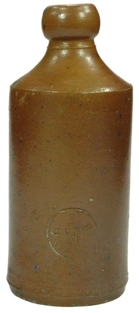 Redman Impressed Stoneware Ginger Beer Bottle