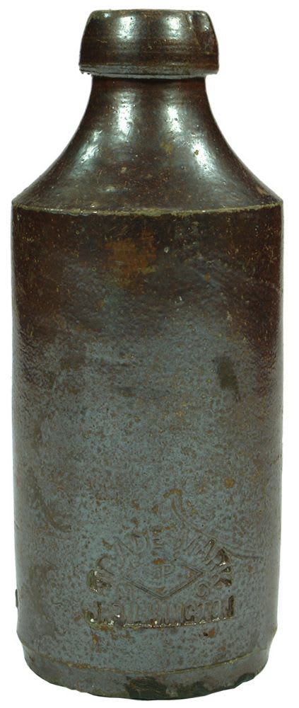 Pilkington Impressed Stoneware Ginger Beer Bottle