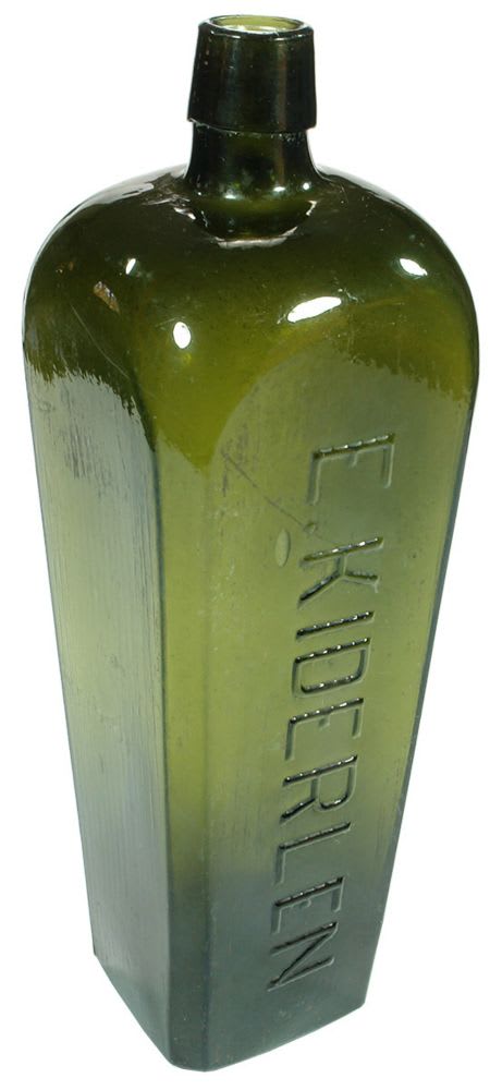 Kiderlen Antique Glass Gin Bottle