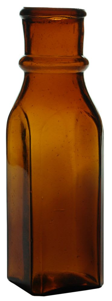 Amber Glass Antique Pickle Jar Bottle