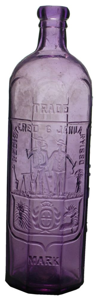 Rowlands Miner Farmer Purple Octagonal Bottle