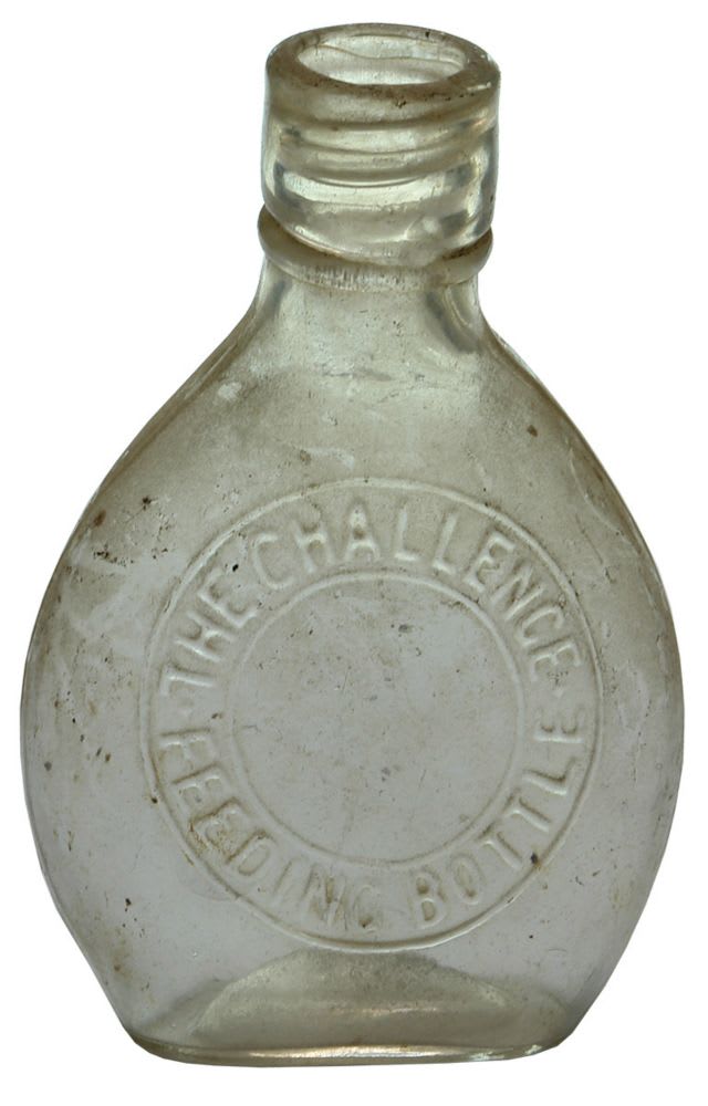 Challenge Feeding Bottle Glass Antique