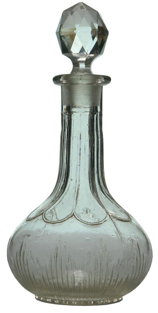 Antique Moulded Glass Perfume Bottle