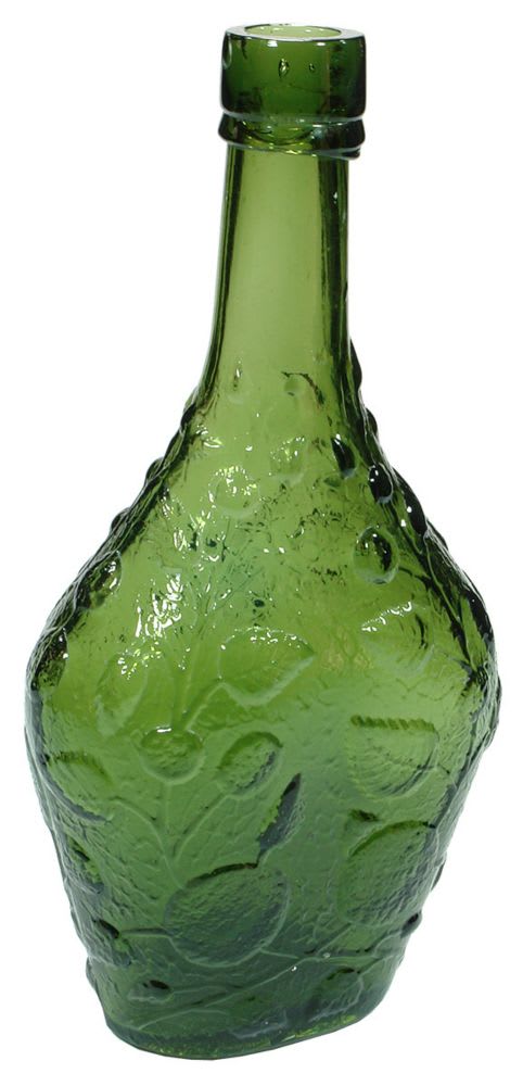 Bladder Green Glass Rose Lime Juice Bottle