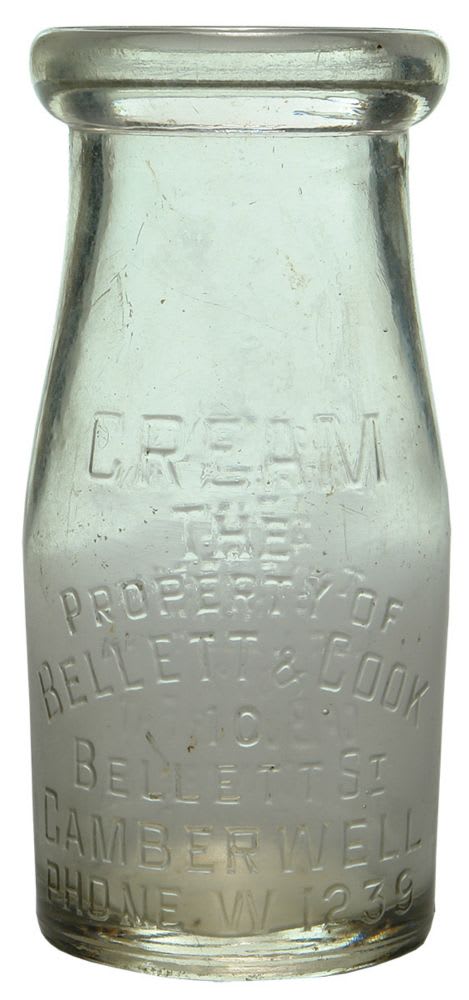 Bellett Cook Camberwell Vintage Milk Bottle