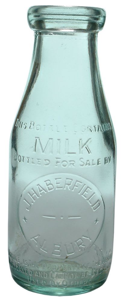 Haberfield Albury Vintage Milk Bottle