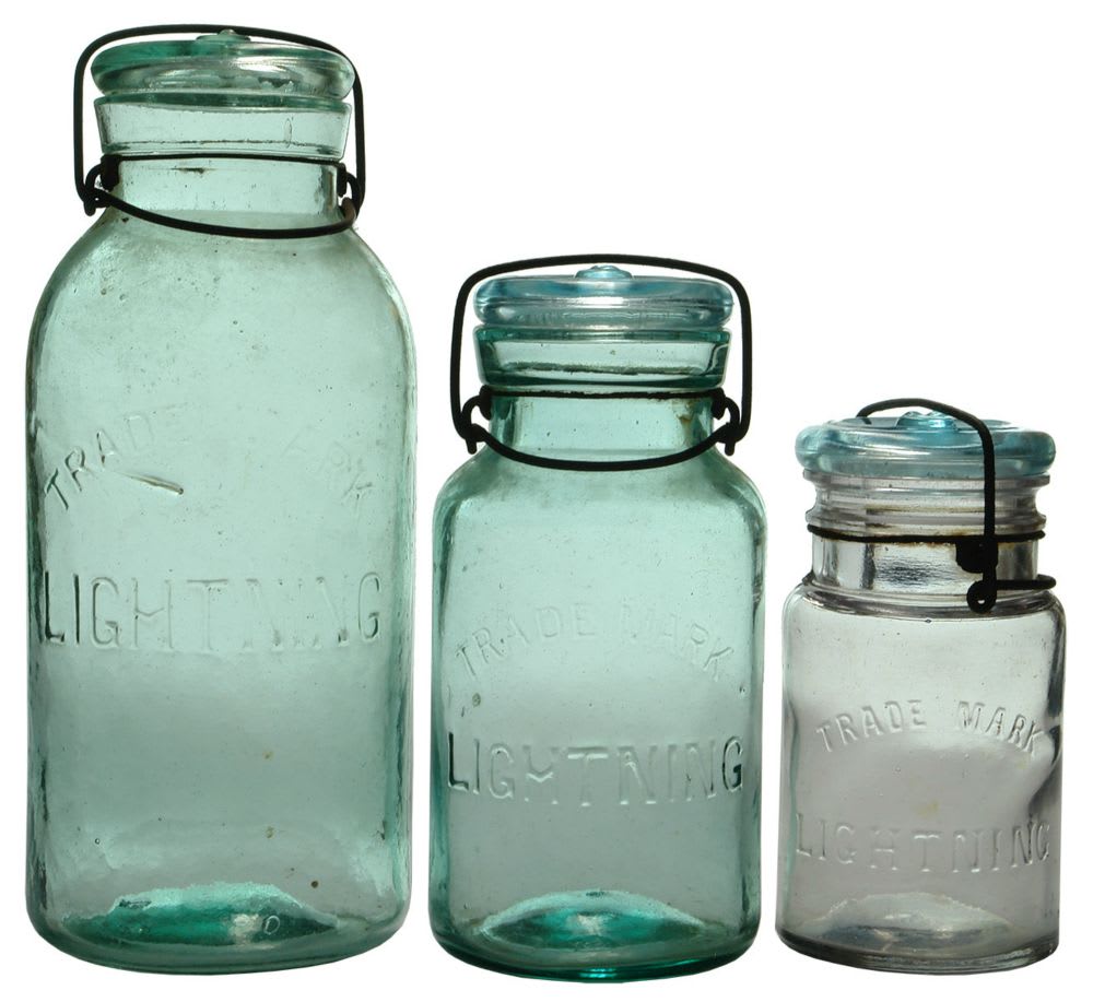 Collection Trade Mark Lightning Preserving Fruit Jars