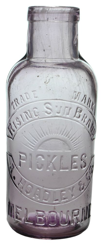 Hoadley Melbourne Rising Sun Brand Pickles Bottle