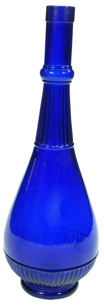 Cobalt Blue Glass Barbers Bottle