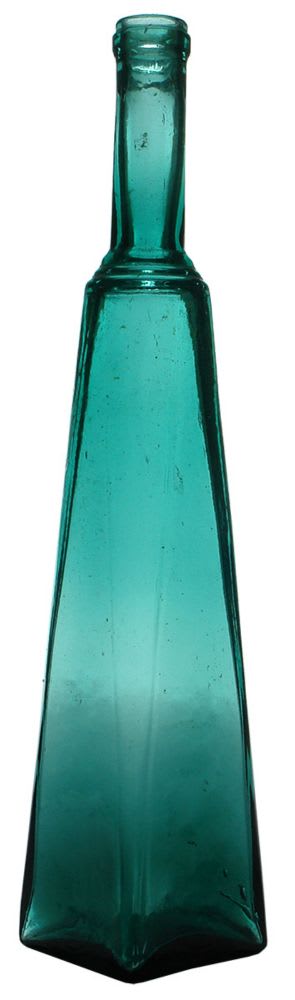 Green Vinegar Salad Oil Antique Bottle