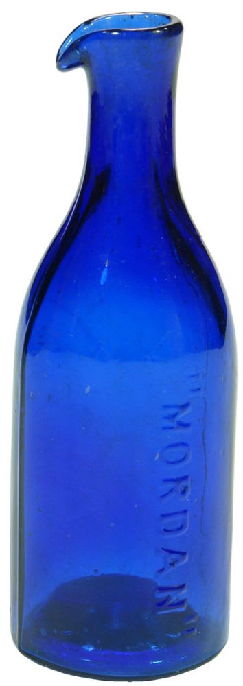 Mordan Cobalt Blue Glass Ink Bottle