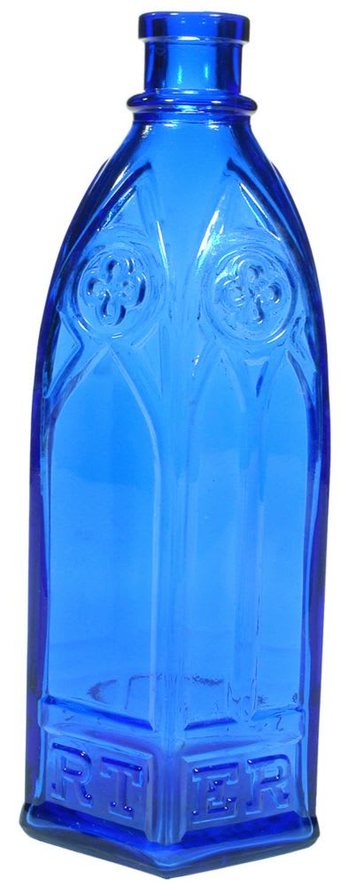 Carter's Cathedral Cobalt Blue Ink Bottle