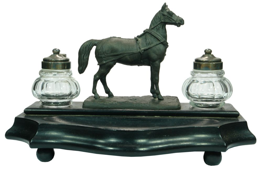 Desk Set Inkwell Horse Decoration