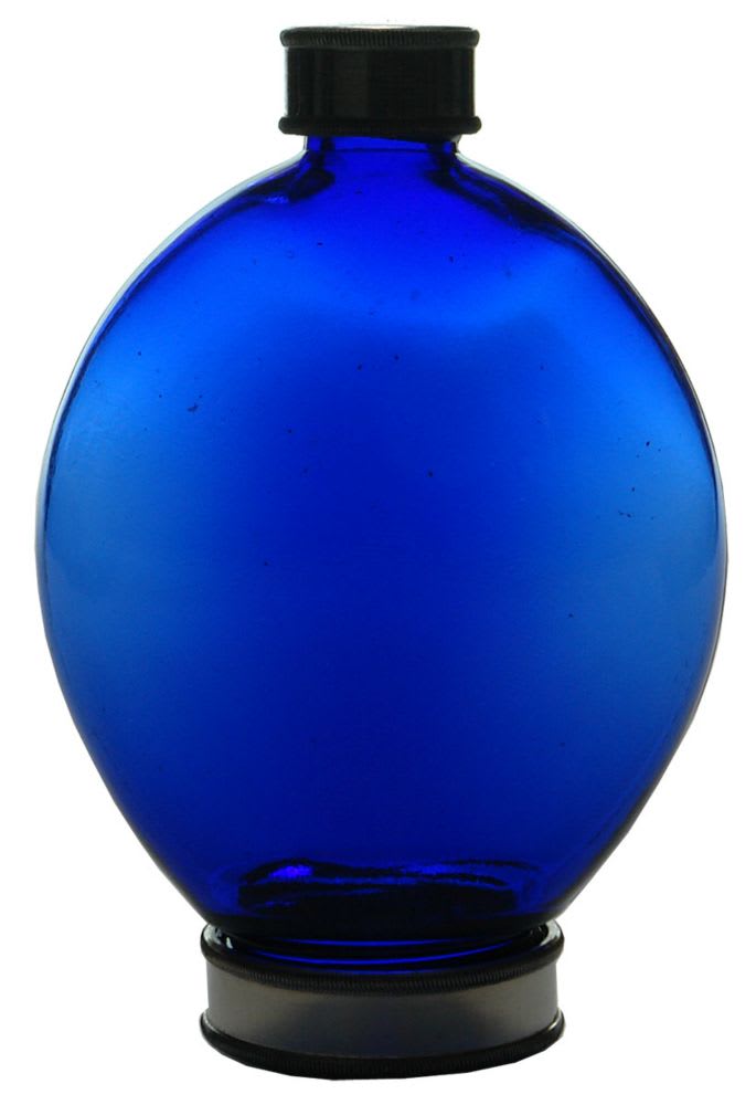 Cobalt Blue Glass Pocket Spittoon