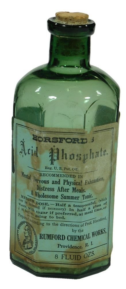 Rumford Chemical Works Horsford's Acid Phosphate Bottle