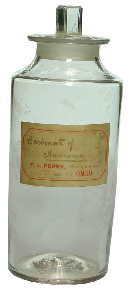 Perry Omeo Chemist Dentist Labelled Jar