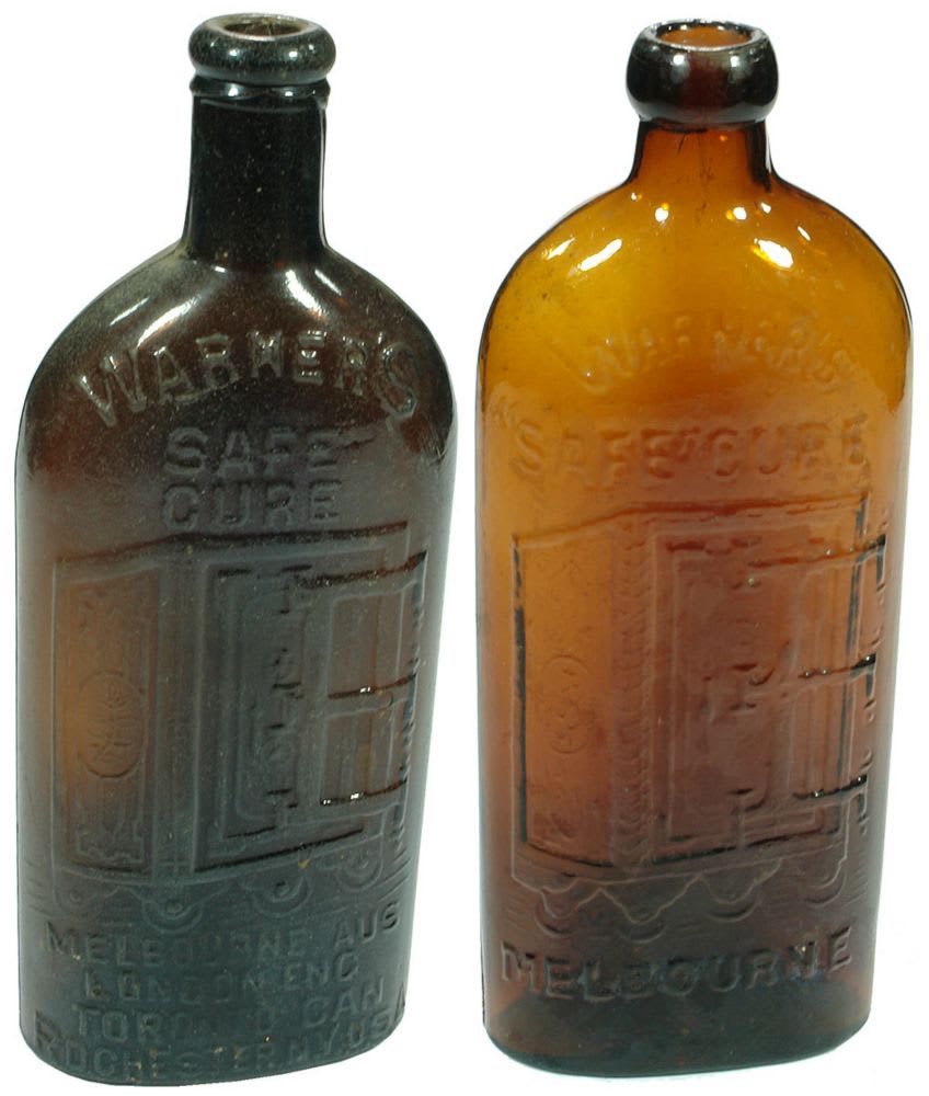 Collection Warner's safe Cure Antique Bottles