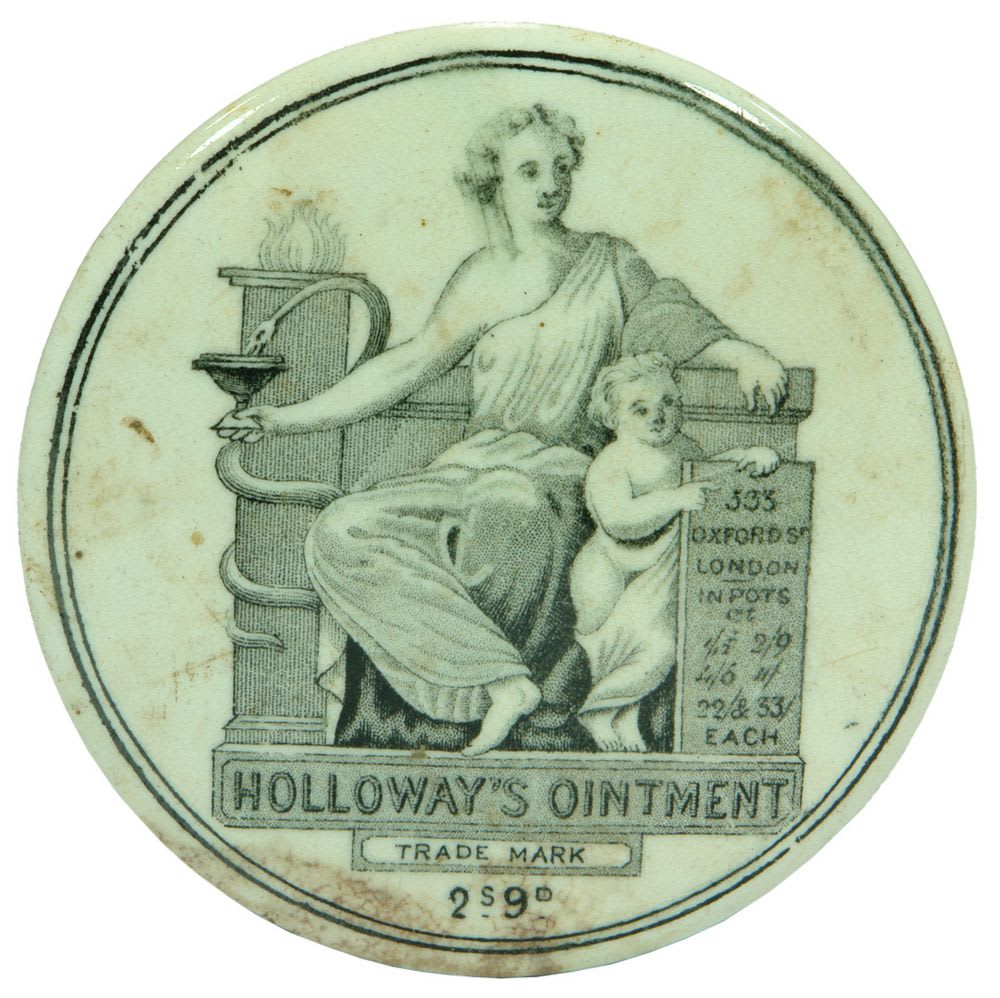 Holloway's Ointment Oxford Antique pot Lid