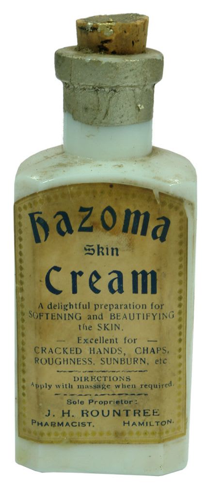 Hazoma Skin Cream Rountree Hamilton Vintage Bottle